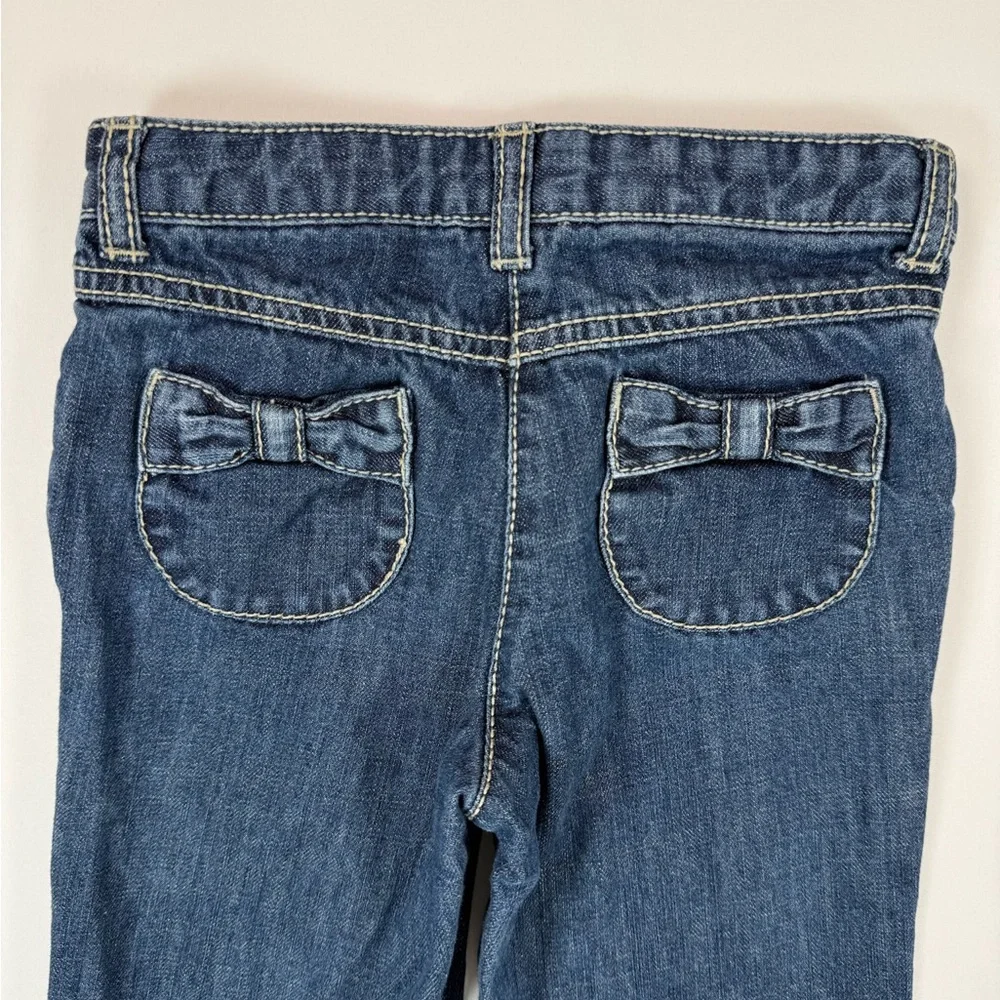 GYMBOREE Puppy Love Line Bow Detail Jeans 5T 2008 Cute‎ Casual Everyday